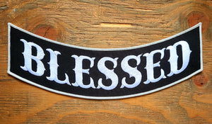 BLESSED ROCKER PATCH 10"X2"