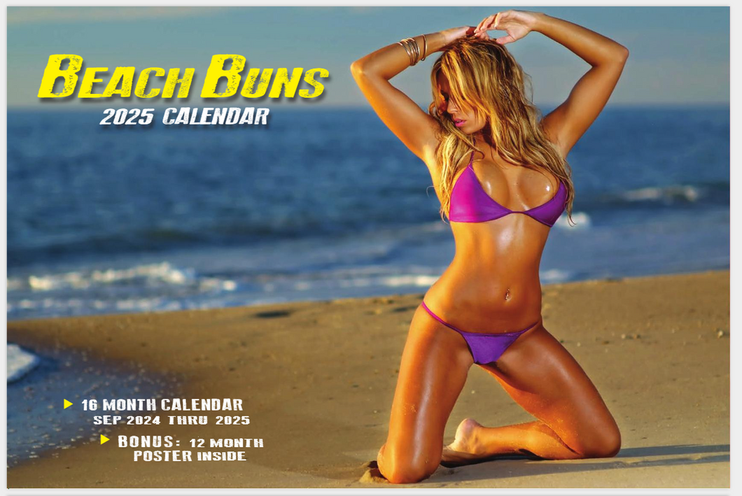 **2025 BEACH BUNS DELUXE WALL CALENDAR