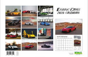 **2025 EXOTIC CARS DELUXE WALL CALENDAR