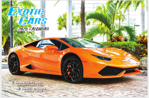 **2025 EXOTIC CARS DELUXE WALL CALENDAR