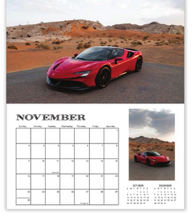 **2025 EXOTIC CARS DELUXE WALL CALENDAR