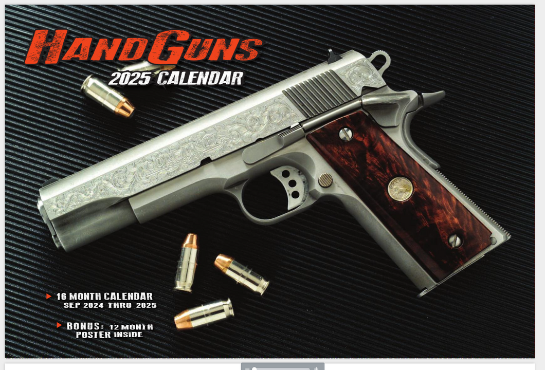 **2025 HANDGUNS DELUXE WALL CALENDAR