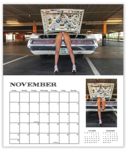 **2025 HOT GIRLS & COOL RIDES DELUXE WALL CALENDAR