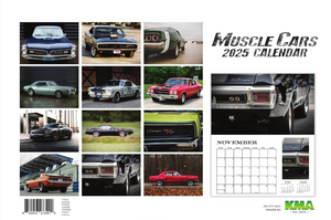 **2025 MUSCLE CARS DELUXE WALL CALENDAR