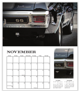 **2025 MUSCLE CARS DELUXE WALL CALENDAR