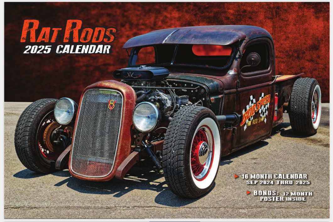 **2025 RAT RODS DELUXE WALL CALENDAR