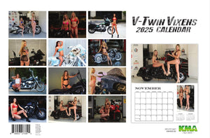 **2025 V-TWIN VIXENS DELUXE WALL CALENDAR