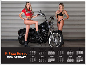 **2025 V-TWIN VIXENS DELUXE WALL CALENDAR