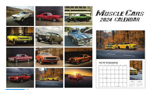 2024 MUSCLE CARS DELUXE WALL CALENDAR
