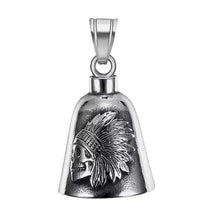 INDIAN CHIEF SKULL THE RIDE BELL & HANGER