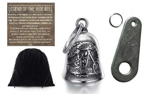LIVE TO RIDE CHOPPER THE RIDE BELL & HANGER