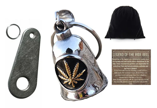 GOLD POT LEAF THE RIDE BELL & HANGER