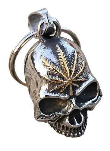 GOLD LEAF WEED SKULL 3-D THE RIDE BELL