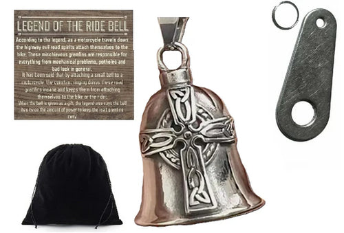 CELTIC CROSS THE RIDE BELL & HANGER