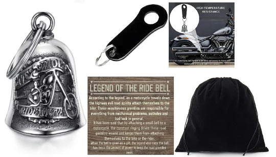 LIVE TO RIDE CHOPPER THE RIDE BELL & BLACK HANGER