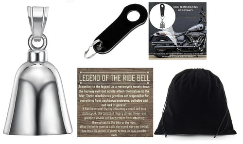 PLAIN STAINLESS THE RIDE BELL & BLACK HANGER