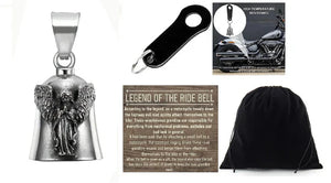 PRAYING GUARDIAN ANGEL THE RIDE BELL & BLACK HANGER