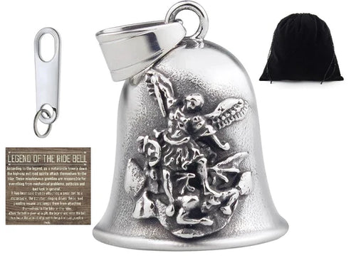 SAINT MICHAEL GUARDIAN ANGEL THE RIDE BELL & HANGER