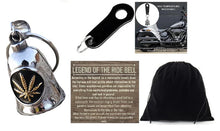 GOLD POT LEAF THE RIDE BELL & BLACK HANGER