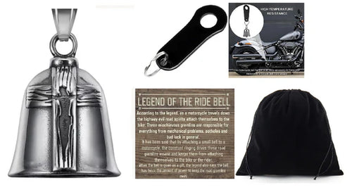 JESUS ON CROSS THE RIDE BELL & BLACK HANGER