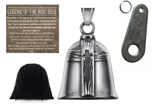 JESUS ON CROSS THE RIDE BELL & HANGER