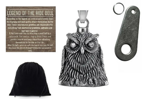 WISE OWL 3-D THE RIDE BELL & HANGER