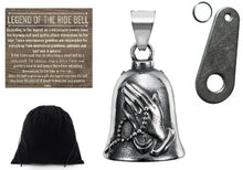 PRAYING HANDS THE RIDE BELL & HANGER