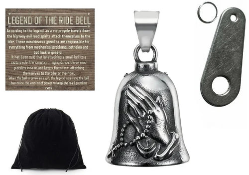 PRAYING HANDS THE RIDE BELL & HANGER
