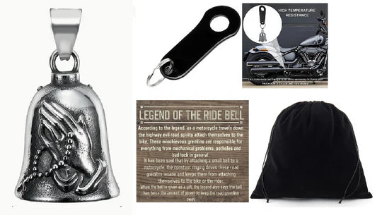 PRAYING HANDS THE RIDE BELL & BLACK HANGER