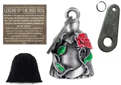 RED ROSE & HEART THE RIDE BELL & HANGER