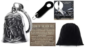 SAINT CHRISTOPHER THE RIDE BELL & BLACK HANGER