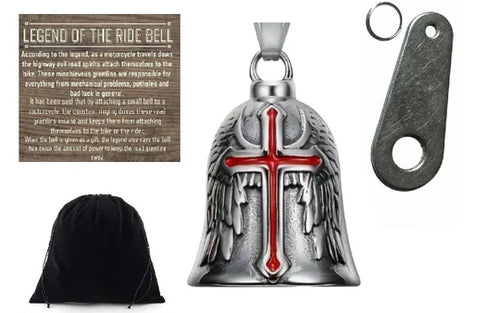 RED CROSS W/ WINGS THE RIDE BELL & HANGER