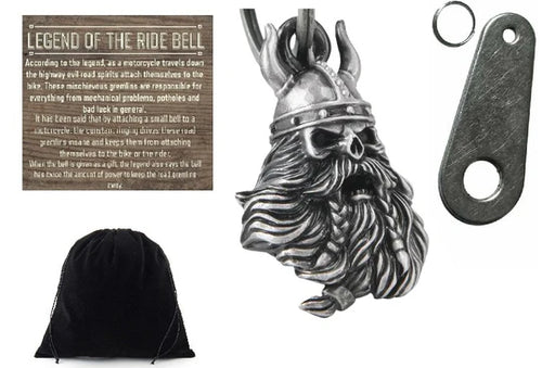 VIKING WARRIOR BEARD 3-D THE RIDE BELL & HANGER