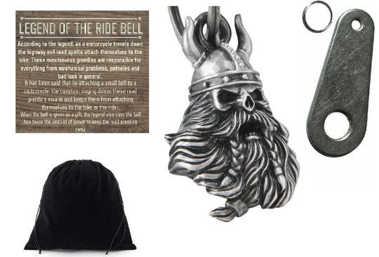 VIKING WARRIOR BEARD 3-D THE RIDE BELL & HANGER