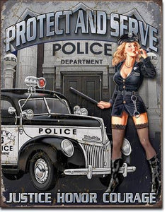 PROTECT AND SERVE 16"x12.5"