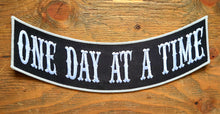 ONE DAY AT A TIME ROCKER PATCH 12"X3"