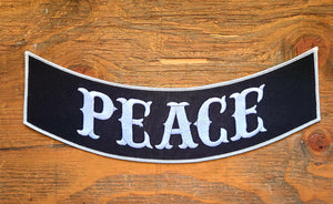 PEACE ROCKER PATCH 12"X3"