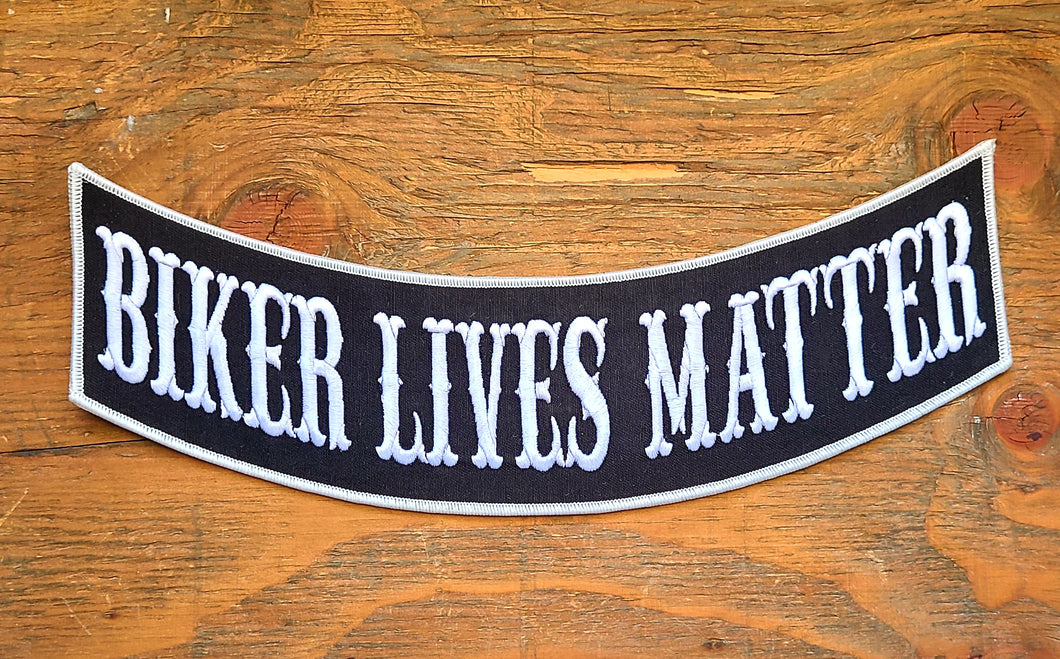 BIKER LIVES MATTER ROCKER PATCH 12