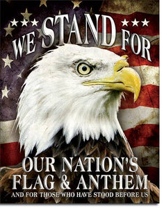 We Stand For Our Flag 12.5"Wx16"H