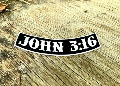 JOHN 3:16 ROCKER PATCH 12