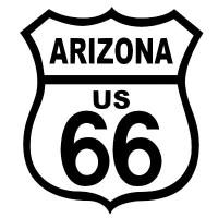 ROUTE 66 ARIZONA BLACK ON WHITE PATCH