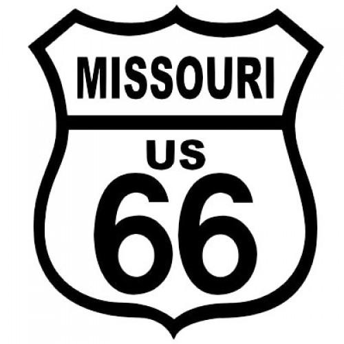 ROUTE 66 MISSOURI BLACK ON WHITE PATCH