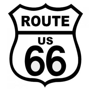 ROUTE US 66 BLACK ON WHITE PATCH