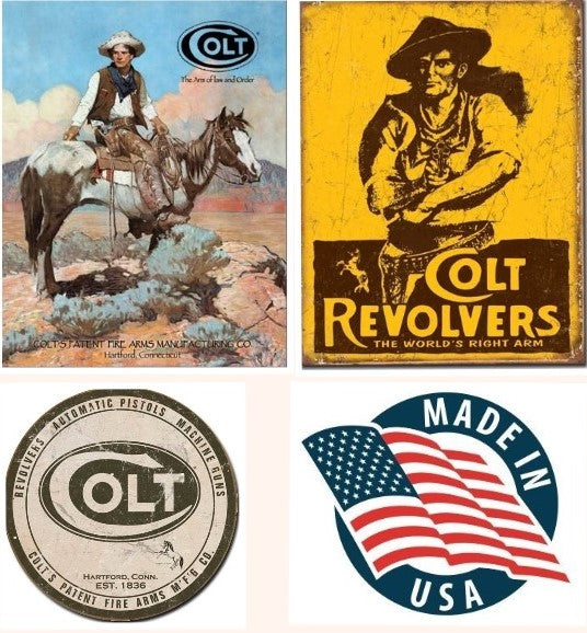 Desperate 3 Pack COLT Vintage Sign Set Made in USA! Firearms Western\# 1594\ # 1789\ # 1609