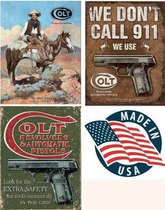 Desperate 3 Pack COLT Vintage Sign Set Made in USA! Firearms Western\# 1594\# 1799\ # 1592