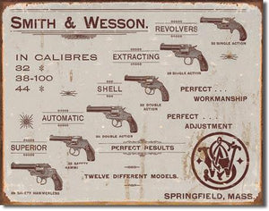 S&W Revolvers 16"W X 12.5"H